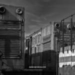 Máquinas de trens, da antiga FEPASA, abandonadas